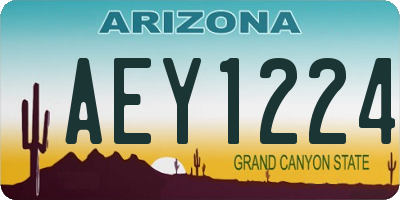 AZ license plate AEY1224