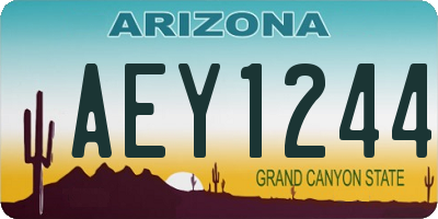 AZ license plate AEY1244