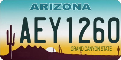AZ license plate AEY1260