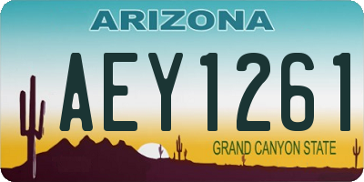 AZ license plate AEY1261