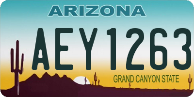 AZ license plate AEY1263