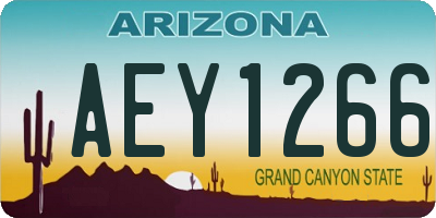 AZ license plate AEY1266