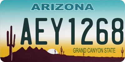 AZ license plate AEY1268