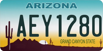 AZ license plate AEY1280