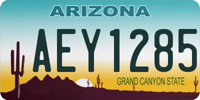AZ license plate AEY1285