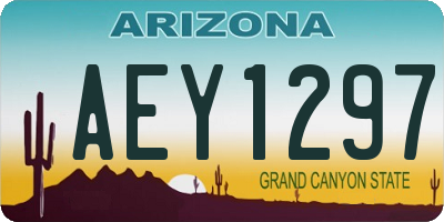 AZ license plate AEY1297