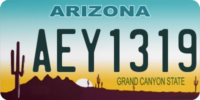 AZ license plate AEY1319