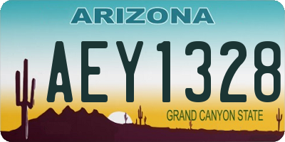 AZ license plate AEY1328