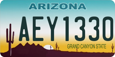 AZ license plate AEY1330