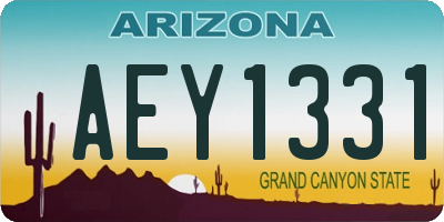 AZ license plate AEY1331