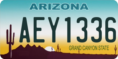 AZ license plate AEY1336