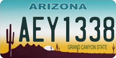 AZ license plate AEY1338