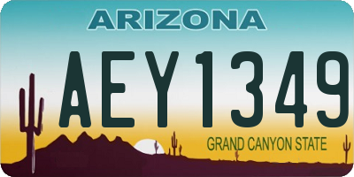 AZ license plate AEY1349