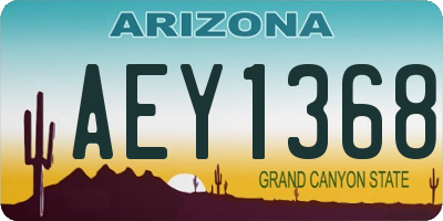 AZ license plate AEY1368