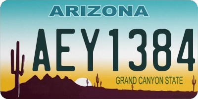 AZ license plate AEY1384