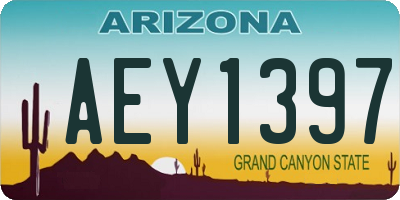 AZ license plate AEY1397
