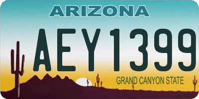 AZ license plate AEY1399