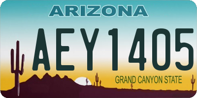 AZ license plate AEY1405