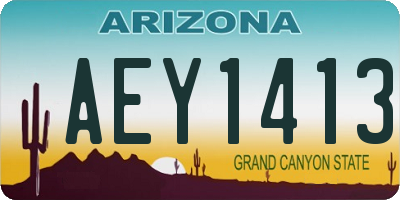 AZ license plate AEY1413