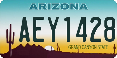 AZ license plate AEY1428