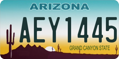 AZ license plate AEY1445