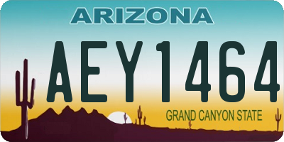 AZ license plate AEY1464