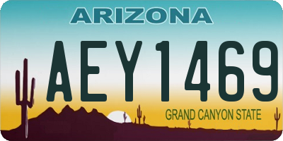 AZ license plate AEY1469