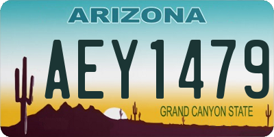 AZ license plate AEY1479