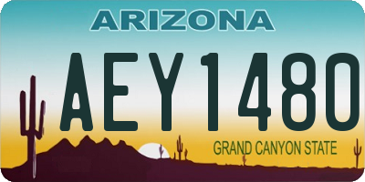 AZ license plate AEY1480