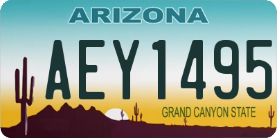 AZ license plate AEY1495