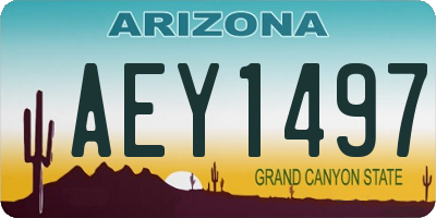 AZ license plate AEY1497
