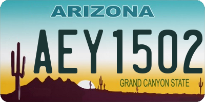 AZ license plate AEY1502