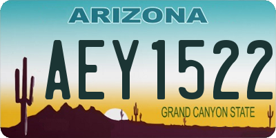 AZ license plate AEY1522