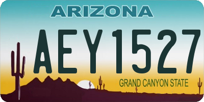 AZ license plate AEY1527