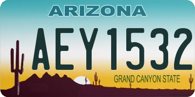 AZ license plate AEY1532