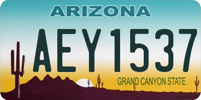 AZ license plate AEY1537