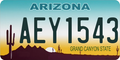AZ license plate AEY1543