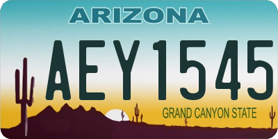 AZ license plate AEY1545
