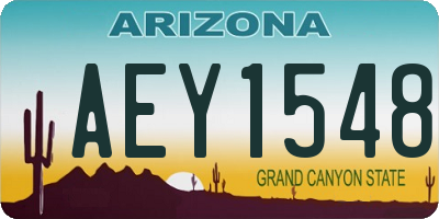 AZ license plate AEY1548