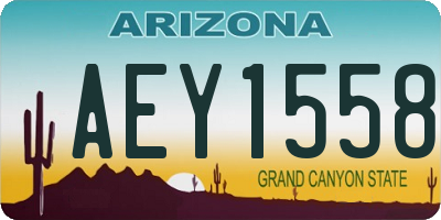 AZ license plate AEY1558