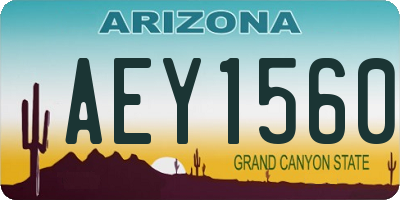 AZ license plate AEY1560