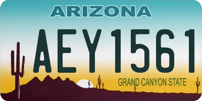 AZ license plate AEY1561