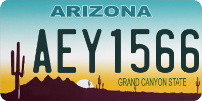 AZ license plate AEY1566