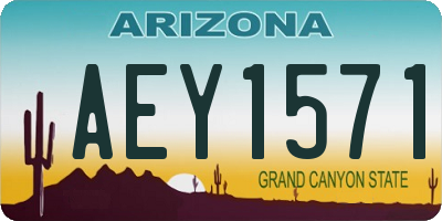 AZ license plate AEY1571
