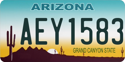 AZ license plate AEY1583