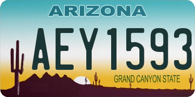 AZ license plate AEY1593