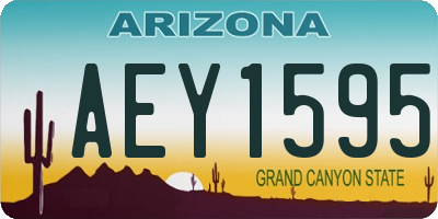 AZ license plate AEY1595