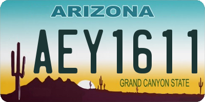 AZ license plate AEY1611
