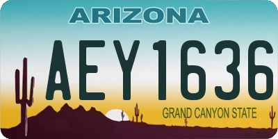 AZ license plate AEY1636