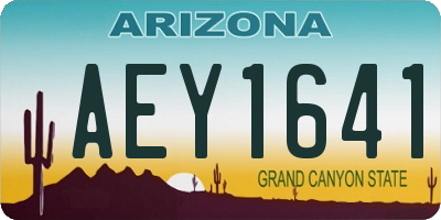 AZ license plate AEY1641